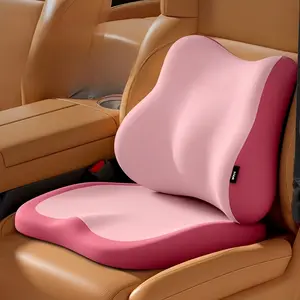 2-Pack Car Seat Cushion, Car Booster Cushion, Driver Headrest, Memory Foam Lumbar Support, Neck Pillow, Suitable for Car And Home [4 Colors Optional]