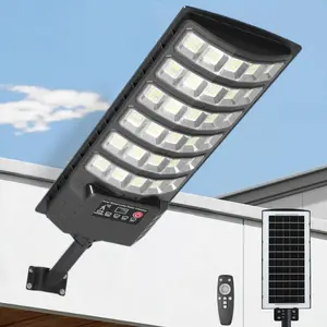 Solar Street Light with Motion Sensor, Solar Lights Outdoor Waterproof IP66, Dusk to Dawn Security Flood Light with Remote for Yard Garden Driveway Parking Lot, LED Solar Powered Outdoor Lighting