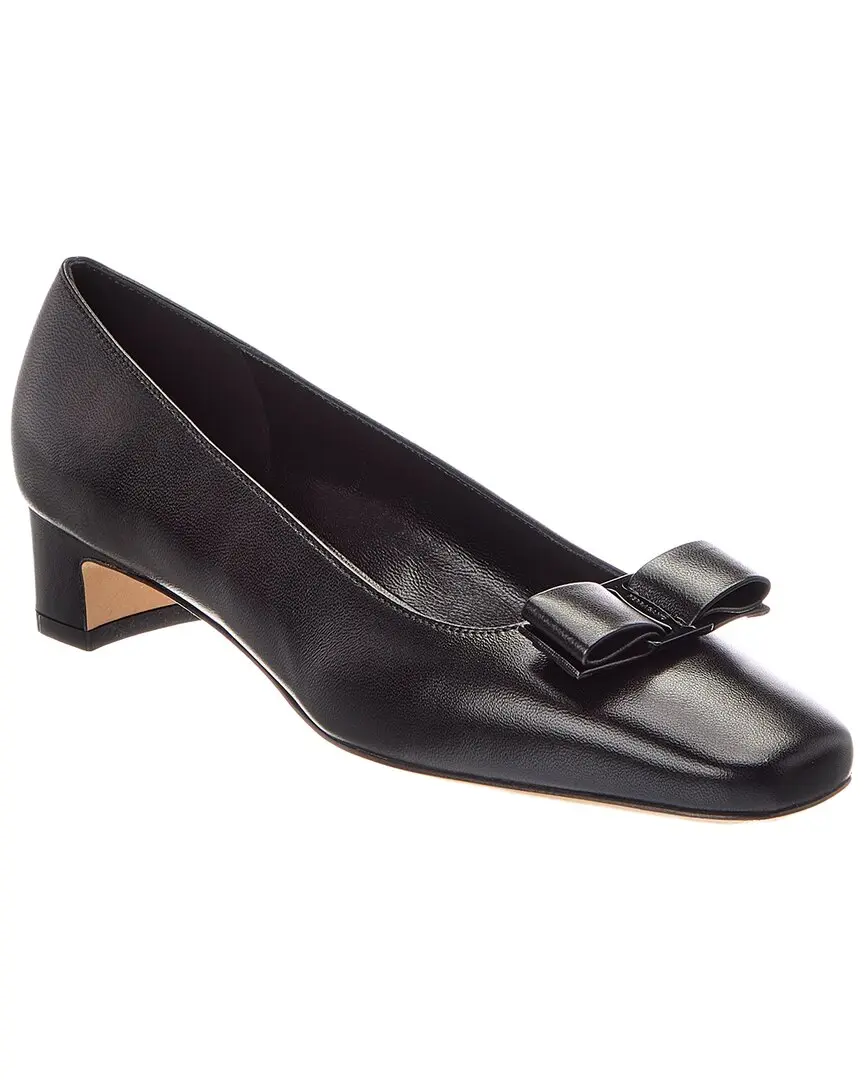 Ferragamo Iconic Bow Leather 40 Pump