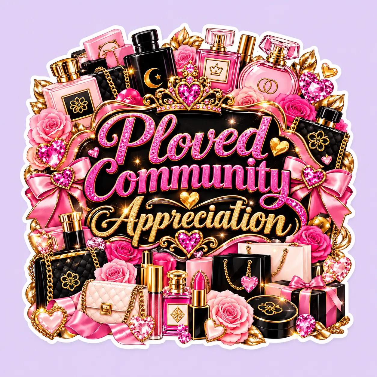 PLoved Community Appreciation Custom label, Vinyl Sticker.