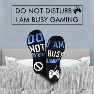 Do Not Disturb I am Gaming Socks - Men's Breathable Fabric Fabric Menswear