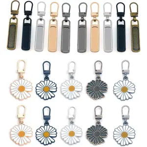 20 count Zipper Pull Replacement,Detachable Metal Zippers Pulls,Repair Metal Zipper Handle/ Cord Extender Mend Fixer Slider for Luggage Clothing Jackets Backpacks Boots Purse Coat Universal Extender