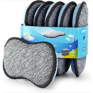 Multi-Purpose Sponges Kitchen by Scrub-it - Non-Scratch Microfiber sponges for Cleaning, along with Heavy Duty Scrubbing Power - Reusable Dish Sponge for Dishes, Pots and Pans