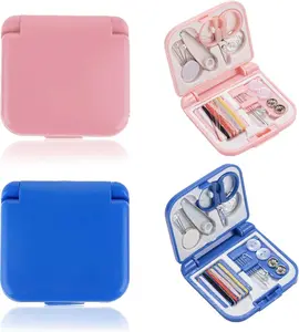 2 Pack Mini Travel Sewing Kit, Portable Sewing Kit,  Sewing Kit Travel Small, Beginners DIY Sewing Thread  Threader  Kit for Women, Mom, Traveler, Adults, Beginner