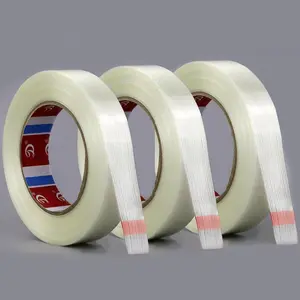 Strapping Tape 3 Roll, 1/2 inch x 60 yds Fiberglass Reinforced Packing Tape Heavy Duty, Wearproof Tape,100 lbs per inch Tensile Strength
