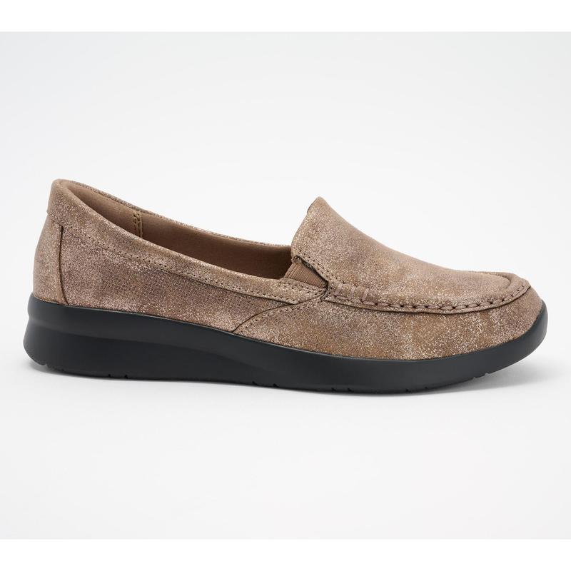 Clarks Collection Leather/Textile Slip-Ons - Ellowyn Lux