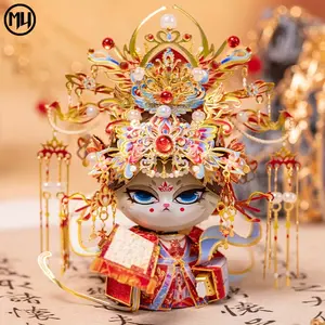 MU X MIAOSPACE Empress Cat 3D Metal Puzzle DIY Handmade Educational Toy Creative Decoration Gift for Girlfriend Birthday Christmas Halloween metal  puzzles
