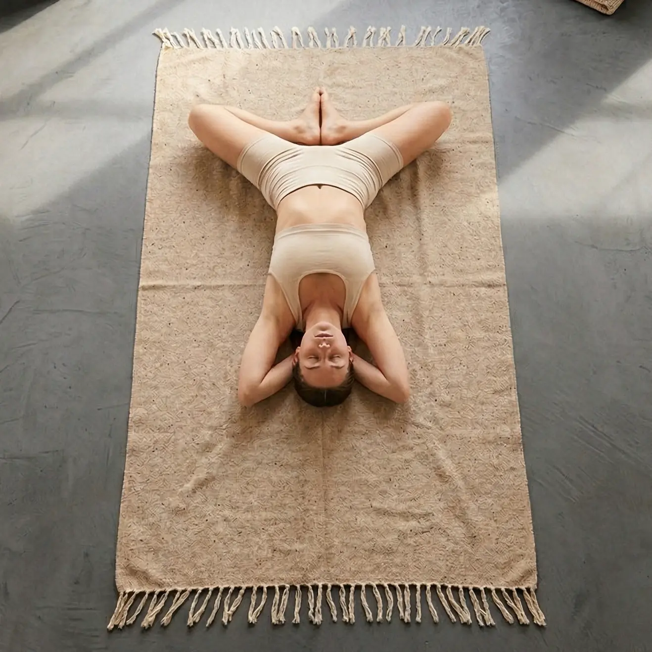 Solid Tan Mexican Blanket