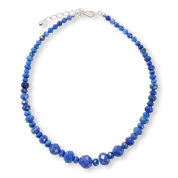 Mine Finds by Jay King Sterling Silver Lapis Bead 18" Necklace