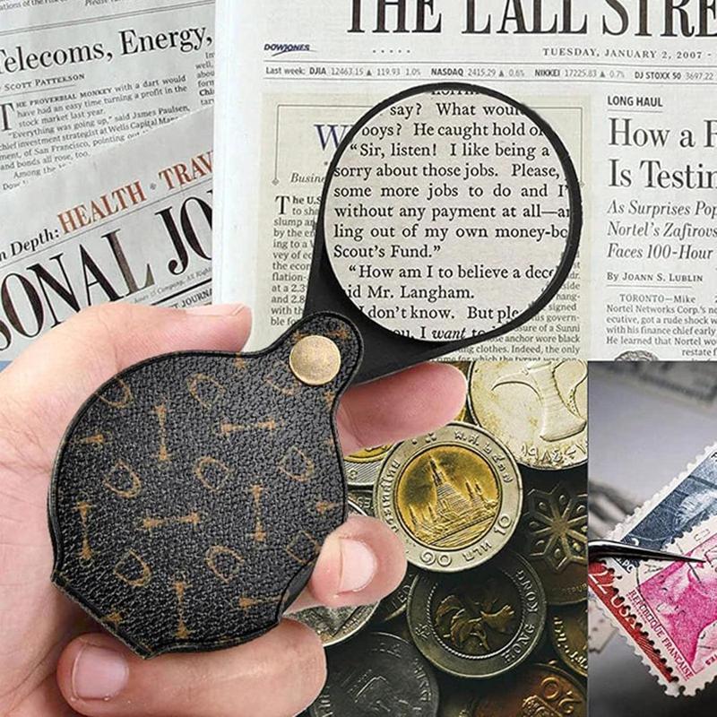 Compact Magnifier | Folding Magnifier - 15x Magnifier for Reading ...