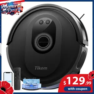 Tikom Robot Vacuum and Mop Combo, Robot Vacuum Cleaner with Powerful Suction, Super Thin, Self-Charging Robotic Vacuum Cleaner for Carpet, Pet Hair, Hard Floors, APP & Remote Control, G8000 Max