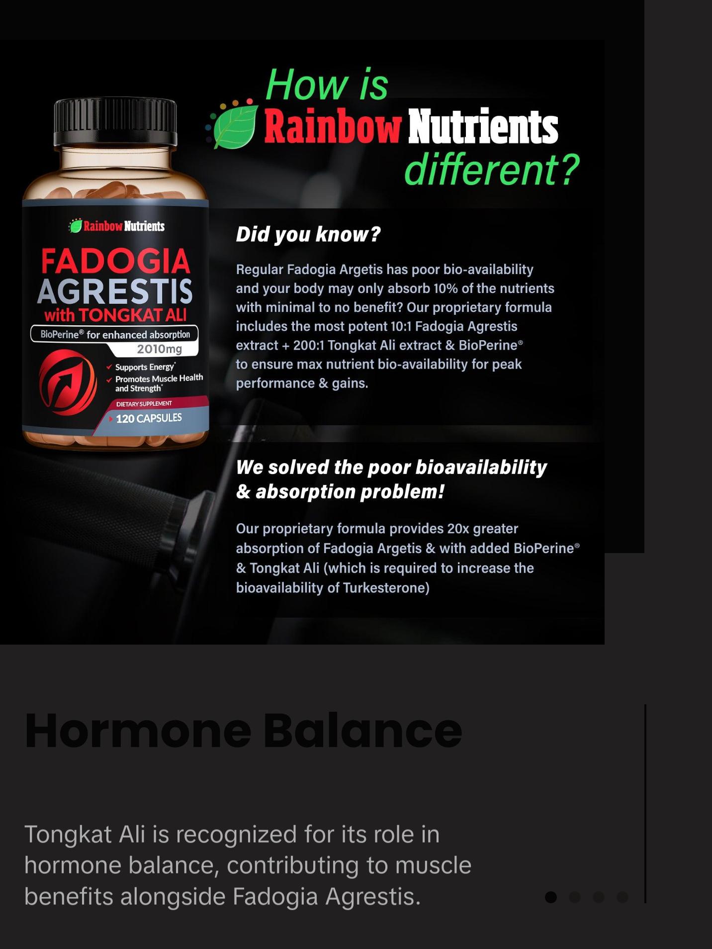 Fadogia Agrestis Extract with Tongkat Ali