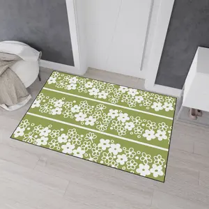 Kitchen Floor Mat, Spring Blossom Pyrex Lover, Collector Retro Kitchen Decor