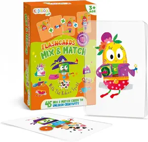Kidrox Bilingual Flash Cards for Toddlers 2+ Years Old Improve Cognitive Development with Fun Interactive Design for Bilingual Learning