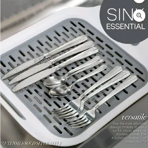 2pk self drain silicone sink tray