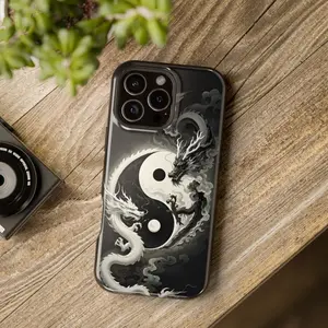 Yin Yang Dragon Phone Case, Magnetic Tough Cases for Protection, Gift for Dragon