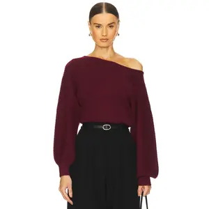 L'Academie Indre Sweater in Black Cherry