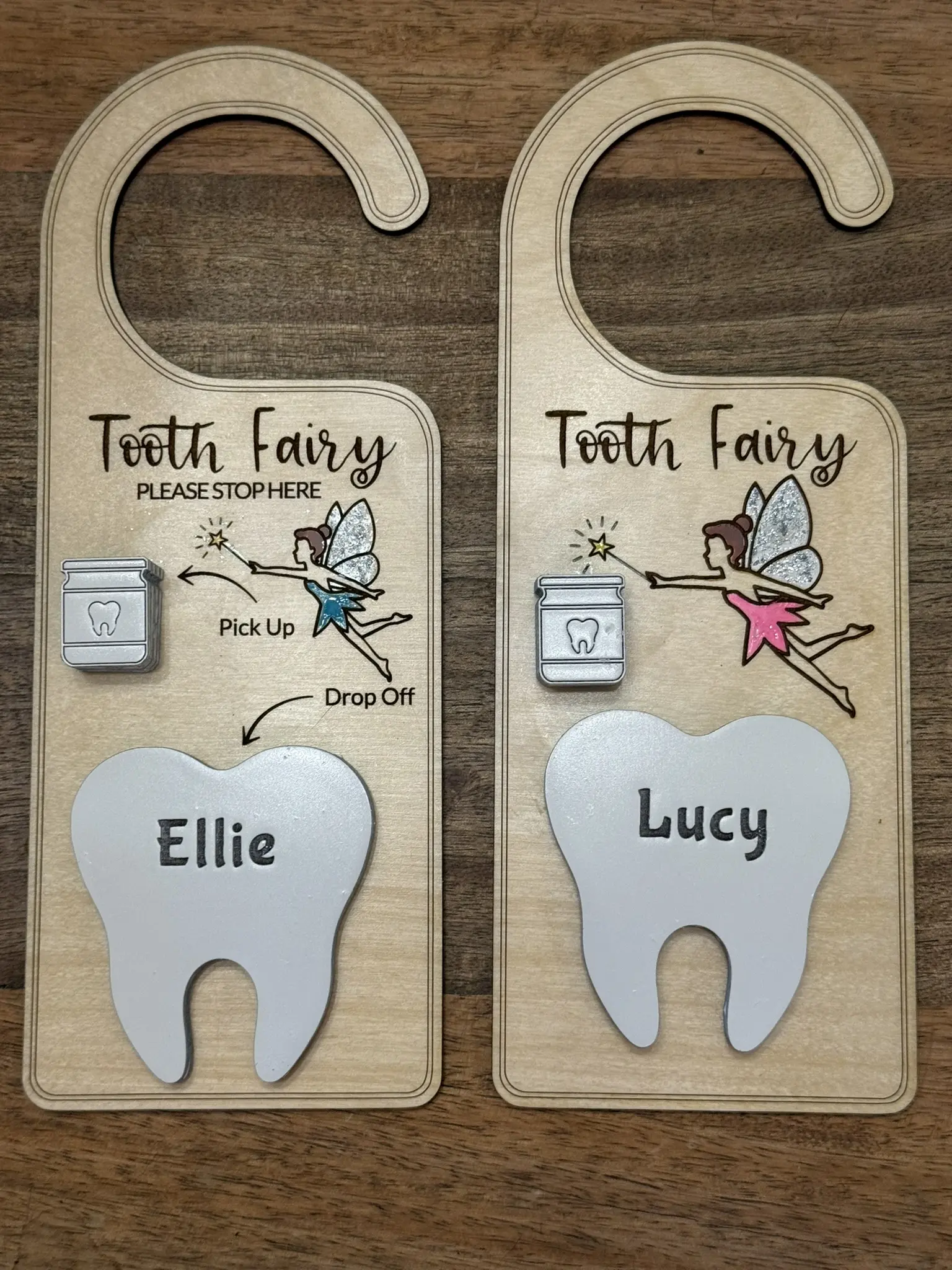 Tooth Fairy Door Hanger Kit with Money Slot and Tooth Slot - Keepsake, Tooth Door Hanger for Kids' First Lost, Teeth, Tooth Fairy Gifts for Boy and Girl Multiple design and color choices