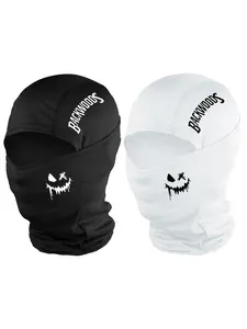3pcs/2pcs/1pc Unisex Smiling Face and Letter Balaclava Mask Neck Gaiter Headwear Breathable Face Cover Mask for Men Women Outdoor Sports Hiking Fishing Commuting Suitable for Daily Wear
