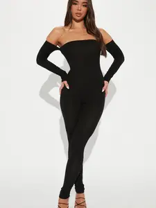 Soothe Off Shoulder Jumpsuit - Black