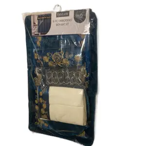 Glory Home Design Taylor 19 pcs Embroidered Bath Mat Set with Elegant Floral Design and Durable Material