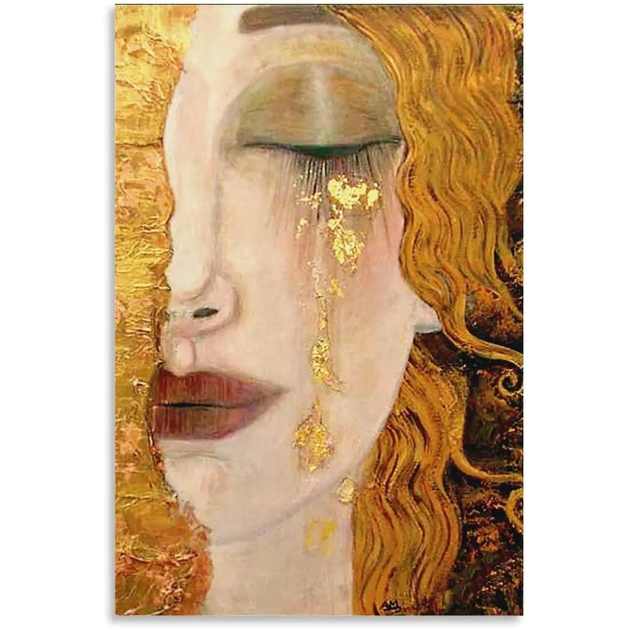 NJYXART Aesthetic Posters Oil Golden Tears 1900 by Gustav Klimt Reproduction Posters Aesthetic Poster Style 12x18inch(30x45cm)