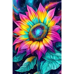 1PCS Rainbow Sunflower Diamond Painting Kits for Adults Kids DIY Crystal Rhinestone Embroidery Arts Craft
