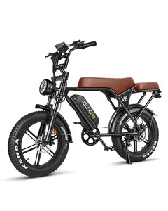 OUXI V8 Adult Electric Bike - 1500W Peak Motor, 48V 15Ah Removable Battery, 60 Mi Range, 20" Fat Tires, Full Suspension, 7-Speed Sports & Outdoor Leisure Cycling Gear for Fathers