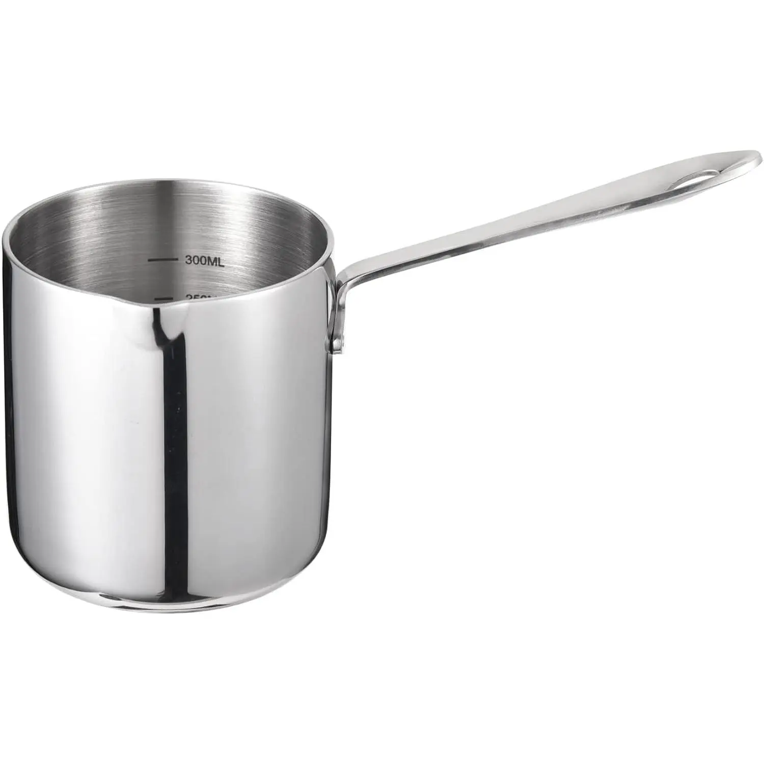 10oz / 300ml Butter Warmer Single-Serve Milk & Sauce Heating Pan 18/10 Tri-Ply Stainless Steel Mini Pot