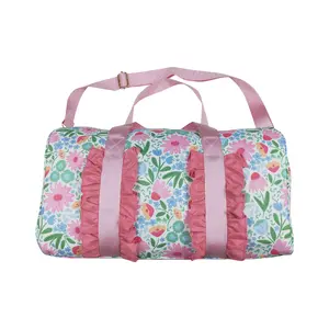 Lightweight Large-Capacity Floral Gym Bag - Stylish & Versatile for Girls and Moms