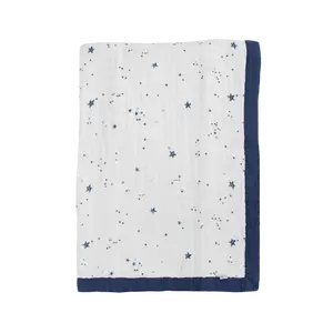 Cotton Muslin Baby Quilt - Shooting Stars