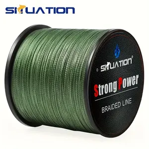 500M-546YDS 300M-328YDS super fishing line, 4 strands multi-wire PE anti-wear braided line, 12LB 25LB 40LB 80LB100LB suitable for smooth long-distance investment