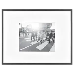 Thin Gallery Matted Photo Frame Black - Threshold ™
