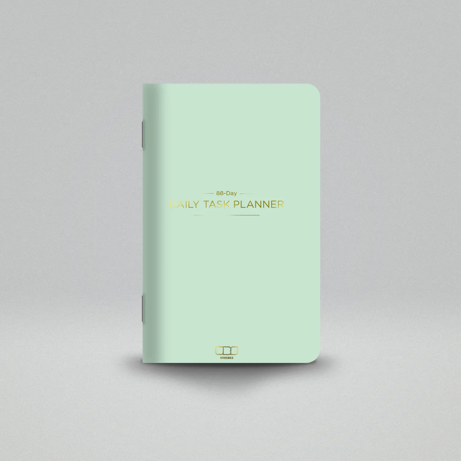 Daily Task Planner Notebook - 88-Day Soft-Touch Cover with Gold Foil Stamp - 3.5 x 5.5 Inches - Mint Green - For Organized Daily Tasks & Goals