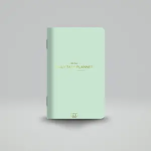 Daily Task Planner Notebook - 88-Day Soft-Touch Cover with Gold Foil Stamp - 3.5 x 5.5 Inches - Mint Green - For Organized Daily Tasks & Goals