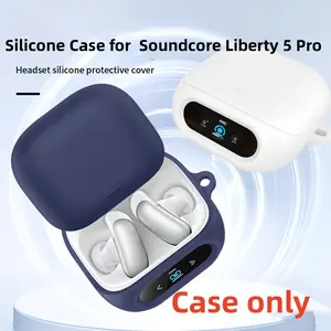 Silicone Case for Soundcore Liberty 5 Pro , Full Coverage Shockproof Protection Earphone Shell, Pure Color Charging Protector, No Earphones Included
