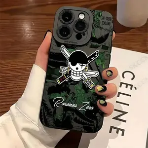 Anime Zoro Adventure King Phone Case Suitable for iPhone 17 Air 16 15 14 13 12 11 Pro Max Plus    Anti Fall Soft TPU Back Cover,  Anime Phone Case, Luffy Zoro Design, Anime Fans, Daily Phone Use