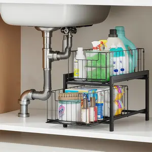 Under Bed Storage with Wheels, Foldable Metal Mesh Underbed Storage Container Bins, Tool-free Assembly Clothes Drawer Organizer