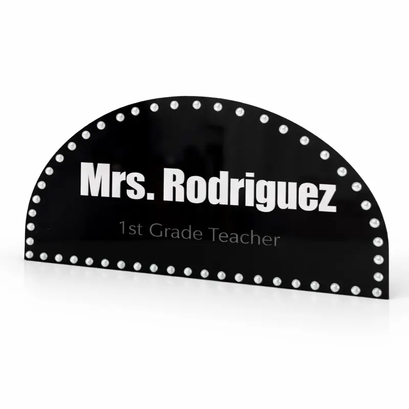 Personalized Rhinestone Teacher Desk Name Plate