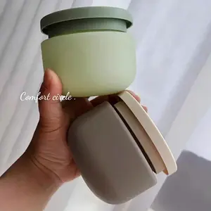 Refillable 8.45 oz Cosmetic Jar - Leakproof Travel Toiletries Container with Lid, for Face Masks and Creams, Perfect Gift Accessory (250ml)