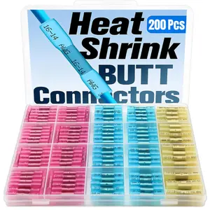 Heat Shrink Wire Connectors Kit (200 PCS), Waterproof Insulated Electrical Terminals for Automotive & Marine Use, Durable & Reliable Cable Connectors