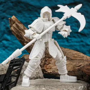 3D Trendy Doll Toy Set, Adjustable Joint Doll, DIY Assembly Figure, Realistic Desktop Decor, Scythe Warrior Model
