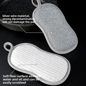 Double-Sided Steel Scrub Pad - Ultra-Thick Non-Stick Dish Brush for Pots & Pans, Heavy-Duty Cleaning Without Scratching, Reusable Dishwashing Tool Multi Purpose Wire Dishwashing Rags Kitchen Towels and Dishcloths