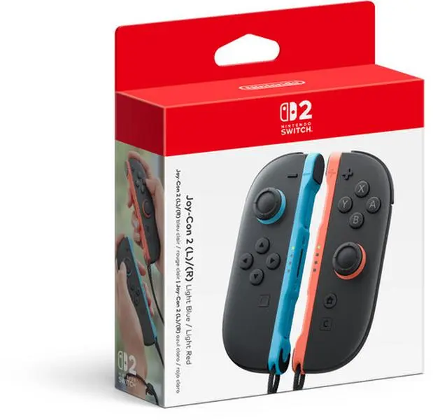 Nintendo Switch 2 Console Joy-Con 2 Controller (L/R) - Light Blue/Light Red, Friend-Friendly Buttons, Gaming Console Accessory