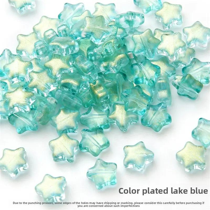 10 pieces of straight-hole pentagram antique-style imitation glass accessories for handmade DIY hairpins and bracelet accessories, hot-selling cross-border product 10 pieces of straight-hole pentagram antique-style imitation glass accessories for handmade DIY hairpins and bracelet accessories, hot-selling cross-border product