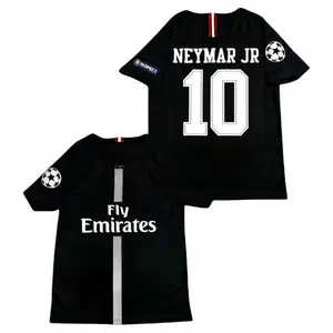 N3ymar Jr #10 Black Retro Soccer Jersey Classic Away Fan Edition Short Sleeve, Men Women Youth Gift
