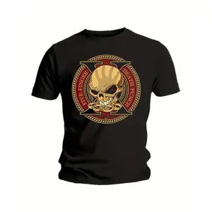 2000s band t-shirt, rock band t-shirt, Five Finger Death Punch t-shirt, 5fdp t-shirt, ffdp t-shirt, fashionable short-sleeved t-shirts for men and women in all seasons, 220g t-shirts