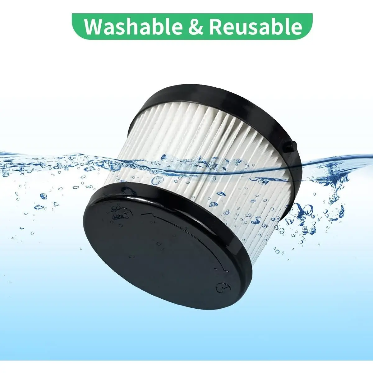 2-Pack DCV5011H Cordless Handheld Vacuum HEPA Filters with 4 Foam Sleeve Filters and Cleaning Brush, Compatible Replacement Filters