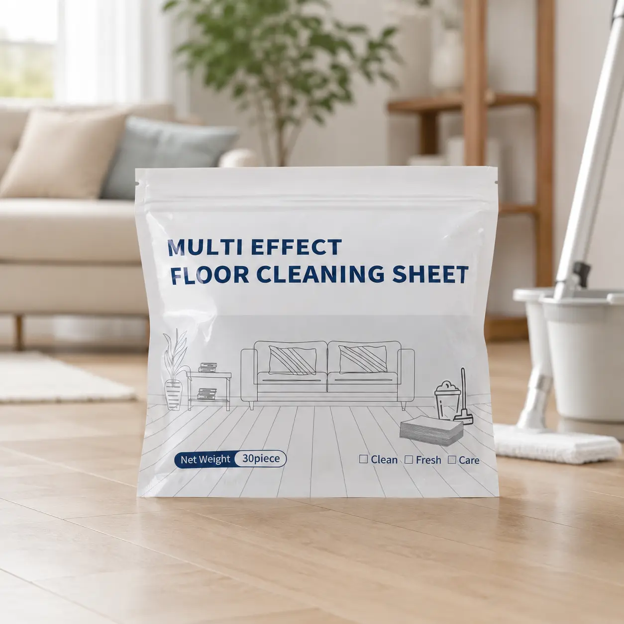 10Pcs Multi Effect Floor Cleaning Sheet, Water Soluble Mopping Tablets for Wood, Tile, Marble Floors, Deep Stain Removal, Eco-Friendly Dissolvable Cleaner Slices for Home Care