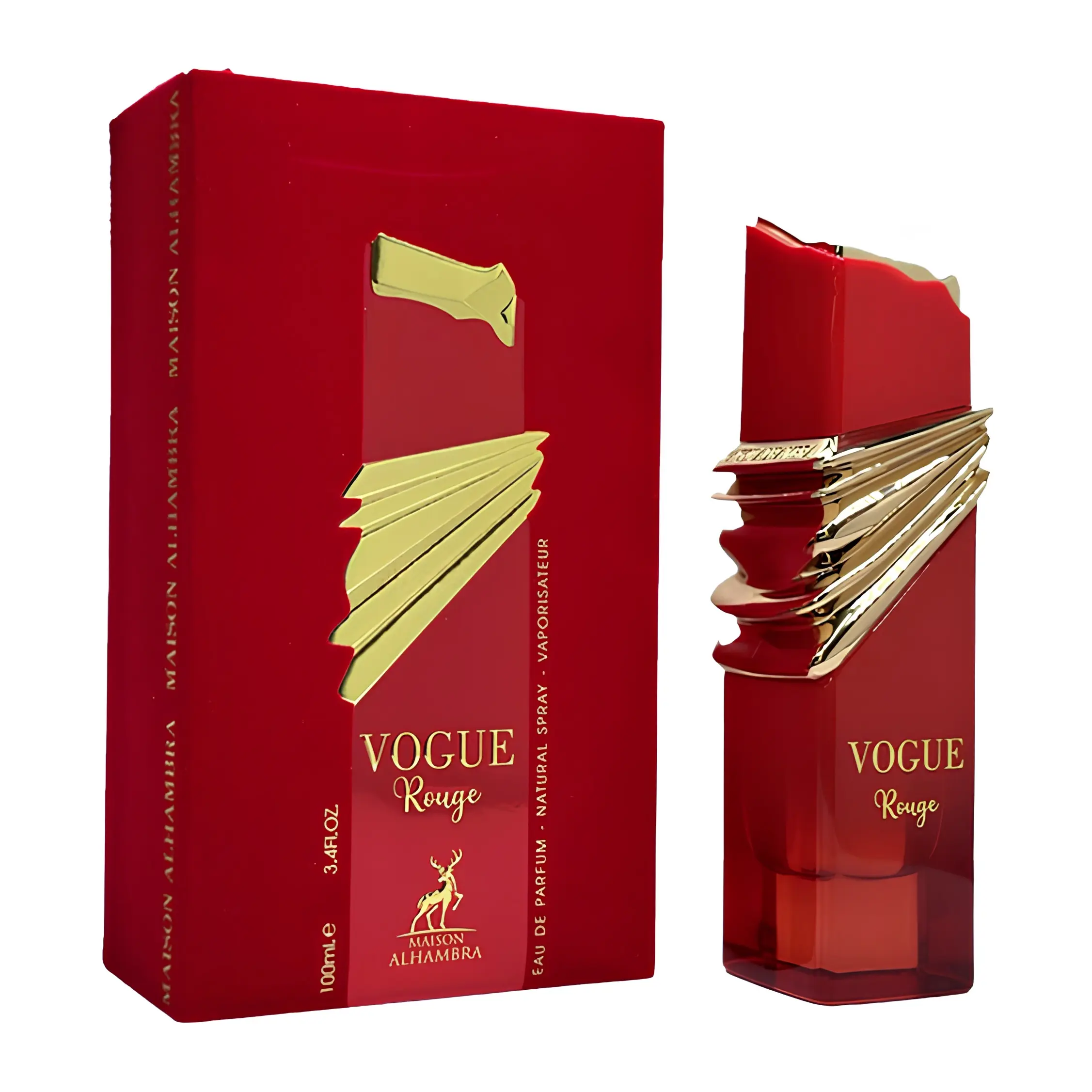 Maison Alhambra Vogue Rouge For Unisex Eau De Parfum Spray, 3.4 Ounce